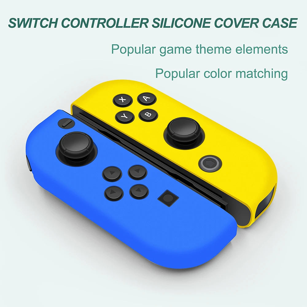 Switch Controller Silicone Case with Thumb Grip for Nintendo Switch Joy-Con