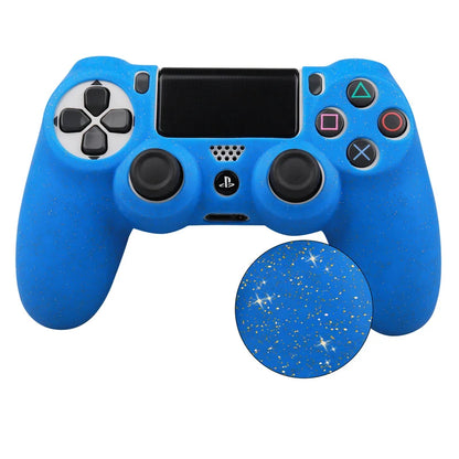 Sparkle Glittery Soft Silicone Protective Case for PS4 Controller – Joystick Cover for PlayStation 4 Gamepad