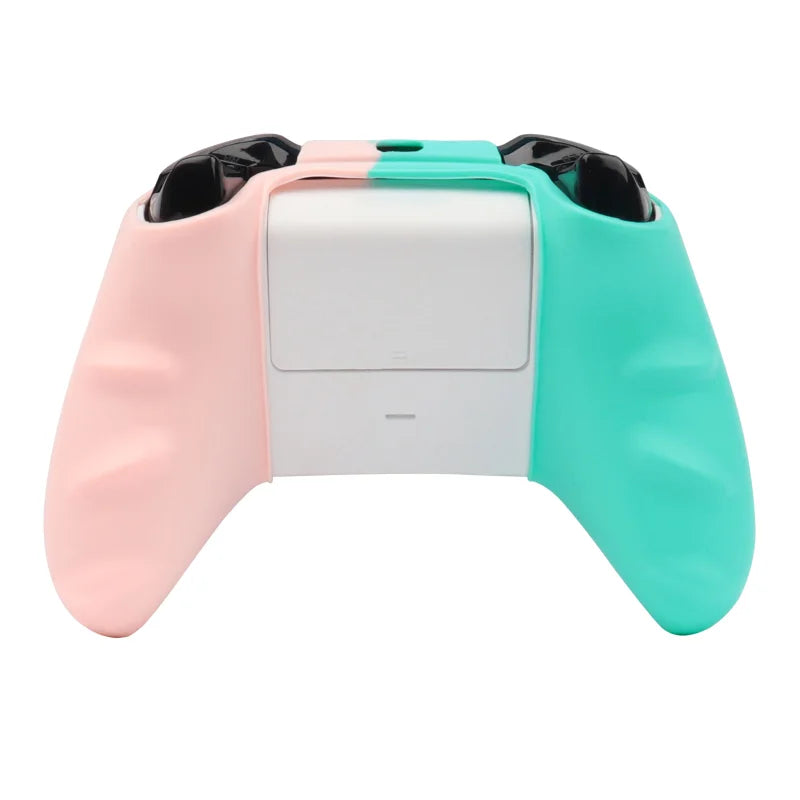 Pink & Blue Soft Silicon Controller Cover For Xbox One with Thumbstick Grip Caps