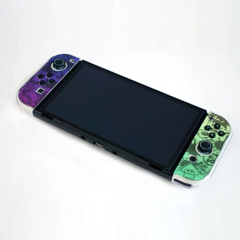 Splatoon 3 Edition Hard Case TV Dock Stand Protective Crystal Shell for Nintendo Switch