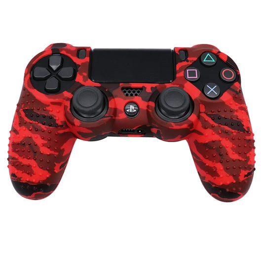 Red Camo | Anti-slip Soft Silicone Case For PS4 Controller