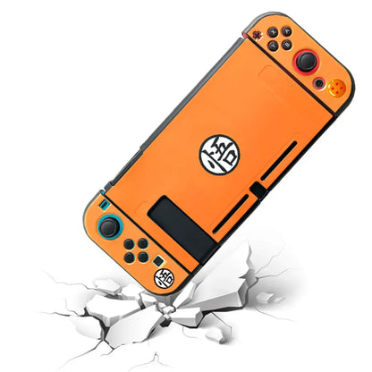 Soft Silicone Goku-Themed Protective Case for Nintendo Switch OLED and Joy-Con Controllers